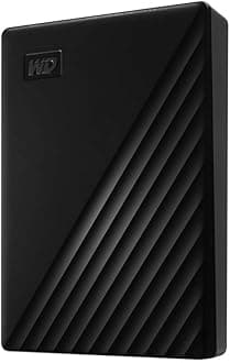 Western Digital WD 5TB My Passport Portable Hard Disk Drive, USB 3.0 with Automatic Backup, 256 Bit AES Hardware Encryption,Password Protection,Compatible with Windows and Mac, External HDD-Black