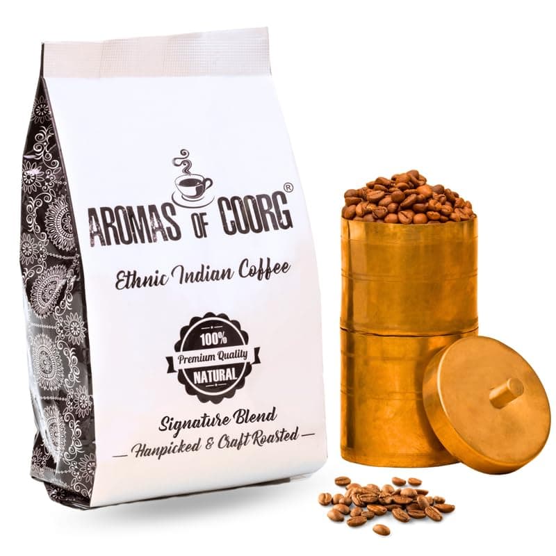 AROMAS OF COORG Signature Blend Medium Filter Coffee | Medium Dark Roast With 80% Coffee 20% Chicory (Medium 200 Gram) | Pack Of 2