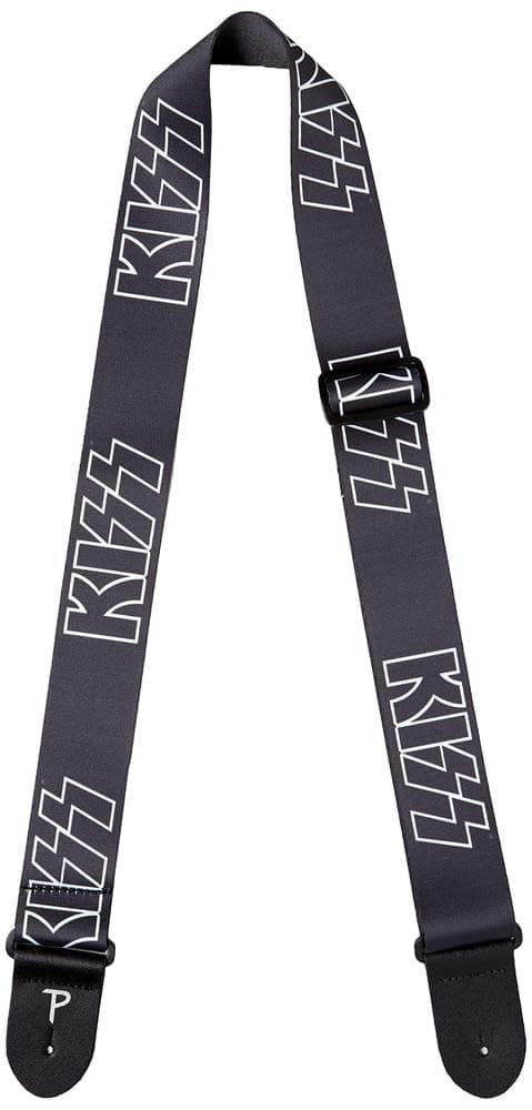 Perri's Leathers Ltd. - Guitar Strap - Polyester - KISS - Adjustable - For Acoustic/Bass/Electric Guitars - Made in Canada (LPCP-8050)