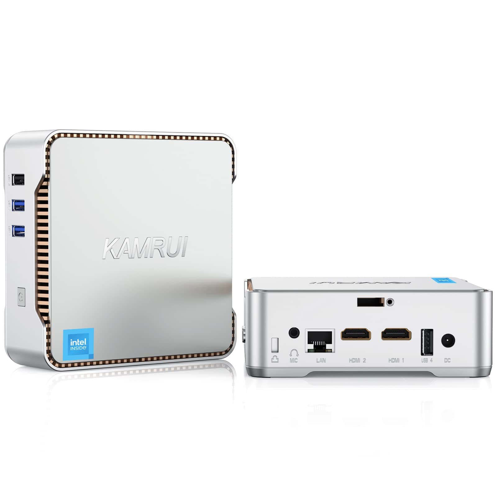 KAMRUI GK3 Plus Mini PC,12th Intel Alder Lake- N95 (up to 3.4GHz) 16GB RAM 512GB M.2 SSD Micro PC, Gigabit Ethernet, 4K UHD, Dual Wi-Fi, BT 4.2 Home/Business Mini Desktop Computer