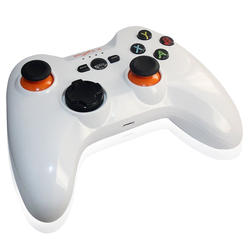 PXN 9613 2.4Ghz Wireless Gamepad Controller for Android TV BOX Smartphone Tablet PC Windows VR | Dual Vibration | Joypad Controller(White)