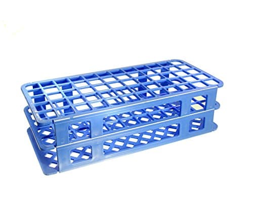 KeL Scientfic KS-802 60 Hole 16 mm Blue Plastic Test Tube Rack Polypropylene, Blue