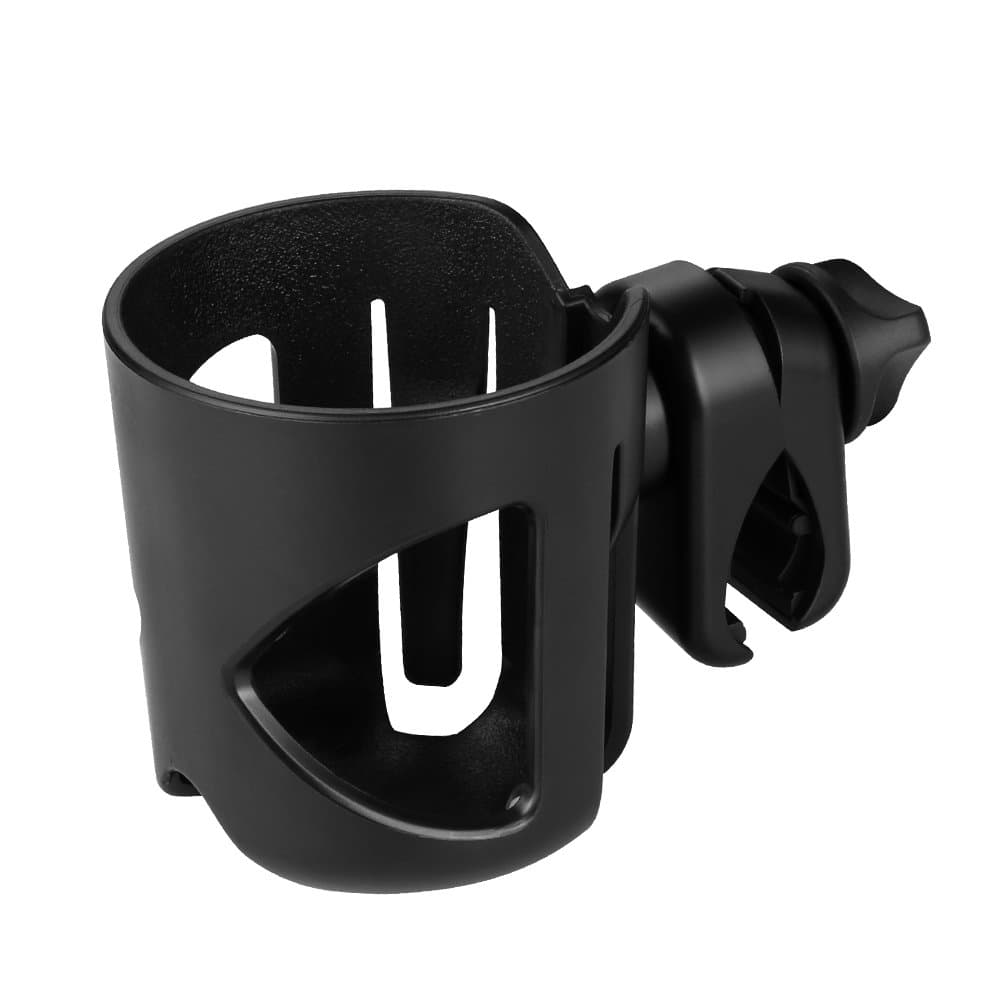 Universal Cup Holder, Stroller Cup Holder, 360° Rotatable Large Caliber Designed Bottle Holder for Stroller, Bike, Wheelchair, Walker, Scooter, Black