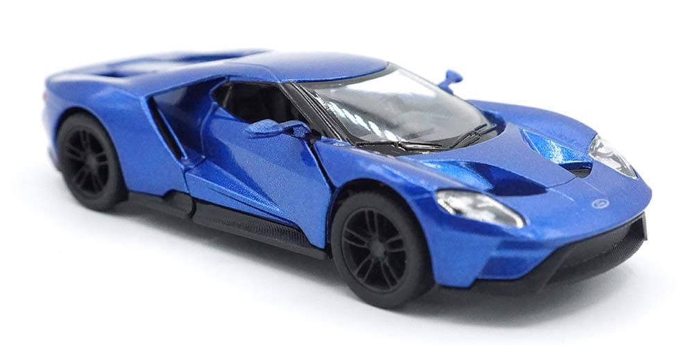 KiNSMART - 2017 Ford GT 1:38 Scale 5" Die Cast Model Toy Super Car (Blue)