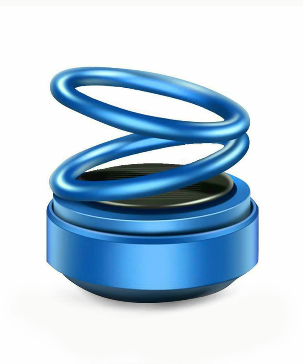 Spaiko Car Double Ring 360 Degree Rotating Solar Dashboard Idol (Navy Blue)