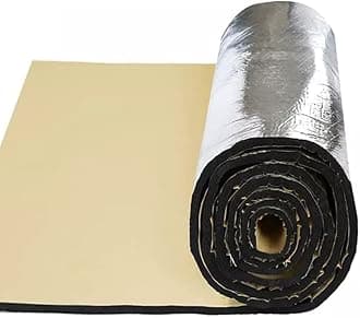 Car Heat Sound Deadening Insulation Mat, - 197 Mil 10.8 Sqft Automobile Sound Deadening & Heat Insulation Material for Auto Hood Engine Roof Door and Trunk,40 Inch x 40Inch, Aluminum Foil Finish