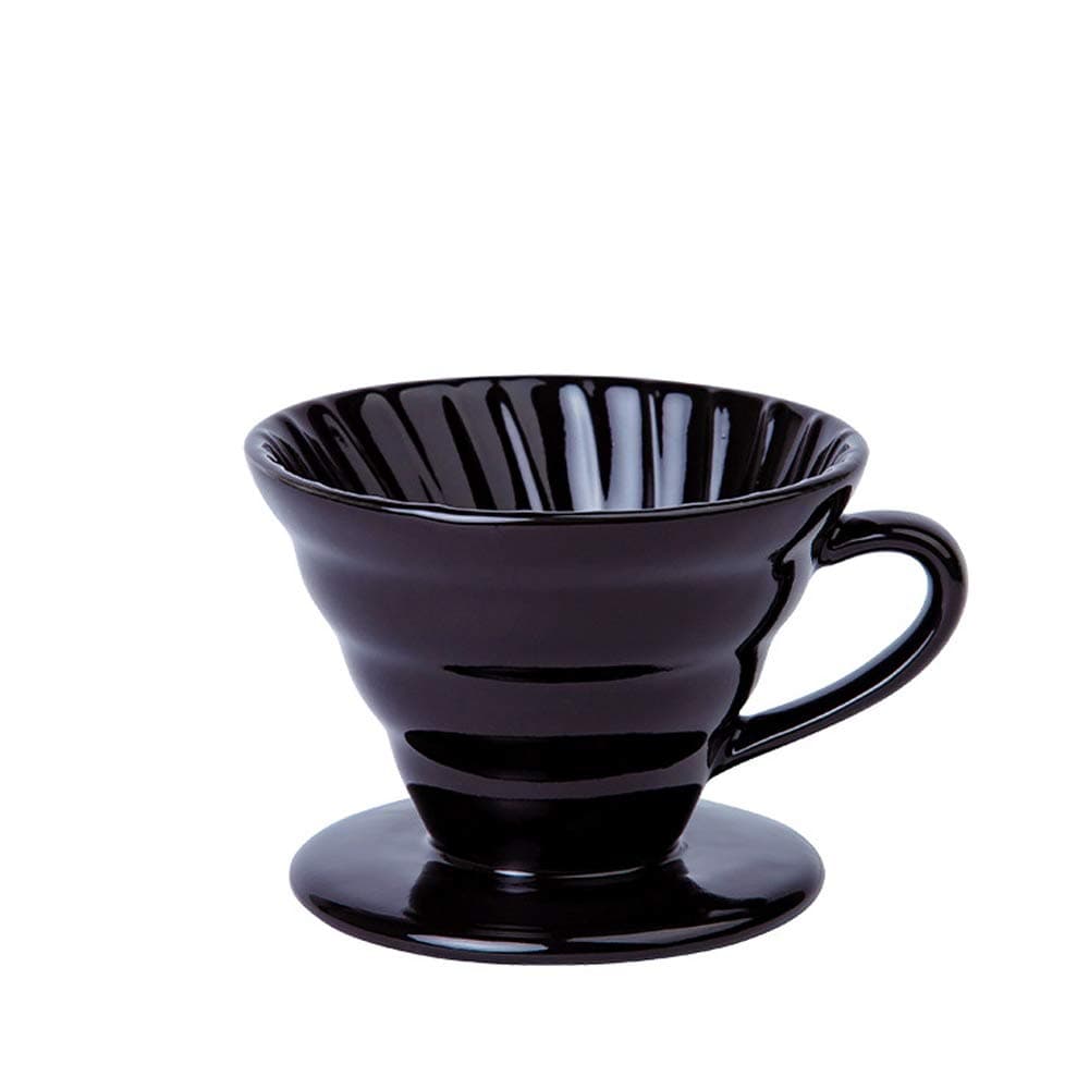 Funito Pour Over Coffee Dripper- Ceramic Slow Brewing Accessories for Home, Cafe, Restaurants - Easy Manual Brew Maker Gift - Strong Flavor Brewer - Paper Cone Filters