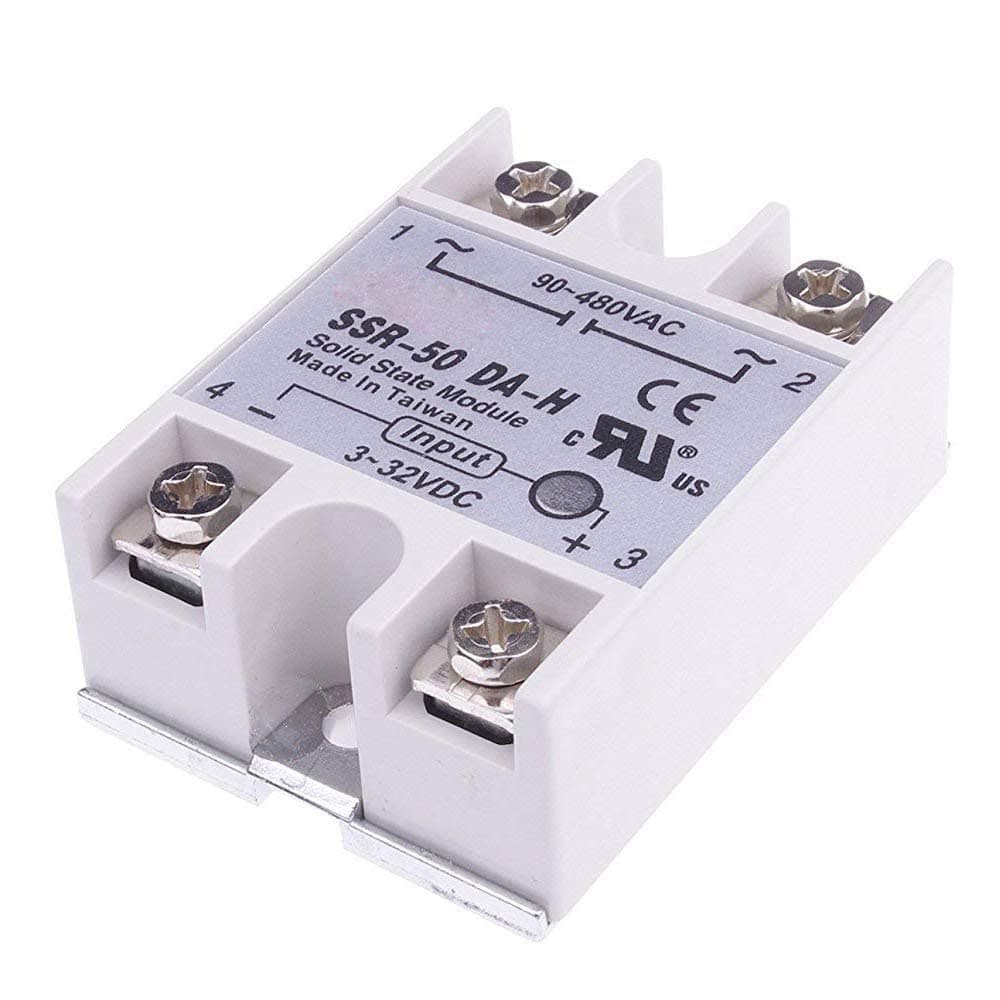 Artshu Single Phase Solid State Relay SSR-50DA-H 50A SSR 50DA H DC to AC Relay Solid State Resistance Regulator