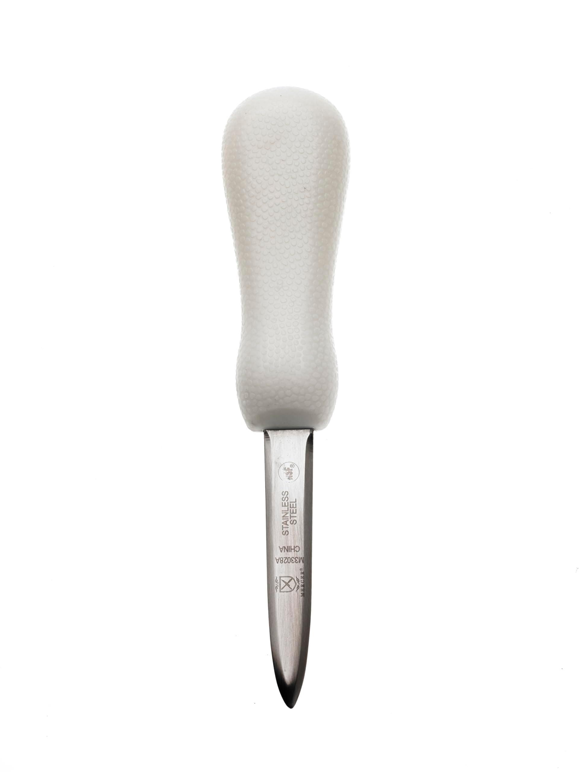 Mercer Culinary Boston Style Oyster Knife with Poly Handle, 3 Inch, White