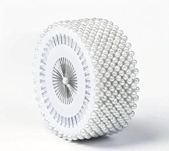 GNR Pack of 120 Pcs White Color Steel Head Pins for Tailoring and Dress Making, Patch Work Hijab and Scarf Pins etc..