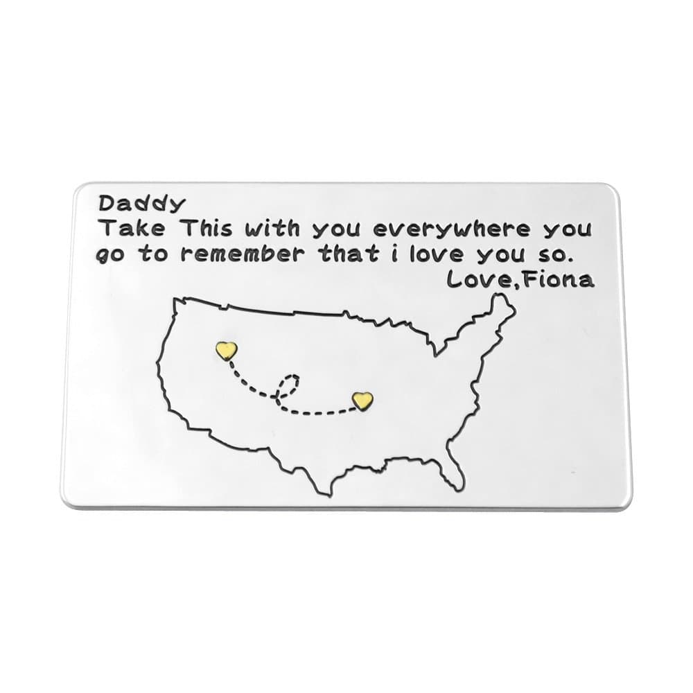 Custom Wallet Insert Card, Alloy Engraved Card, Personalized Wallet Card Insert, Men's Jewelry, Father's Day Gift, Gift for Dad
