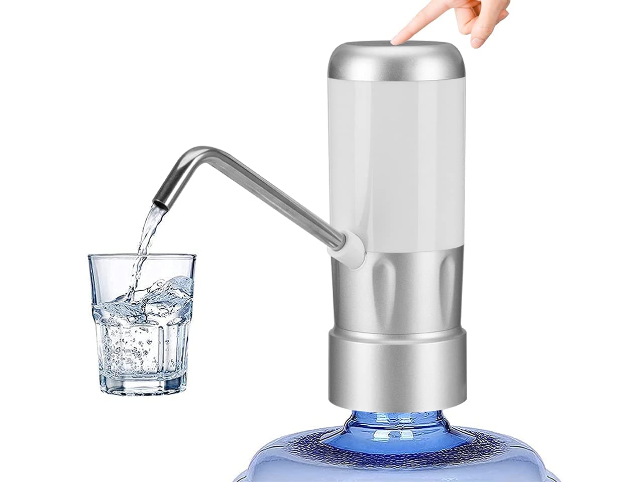 Intelligent Water Pump for 5 Gallon Bottle USB Charging Automatic Drinking Water Jug Pump Portable Electric Water Jug Dispenser for Home Office Outdoor