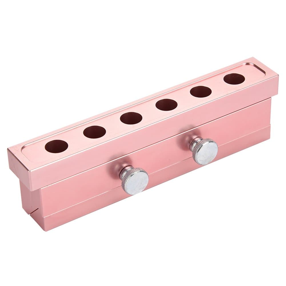 DIY Lipstick Maker Mold, Lip Balm Making Tool, DIY Rose Gold Aluminum Alloy Lip Mold Dual Use(6 holes)