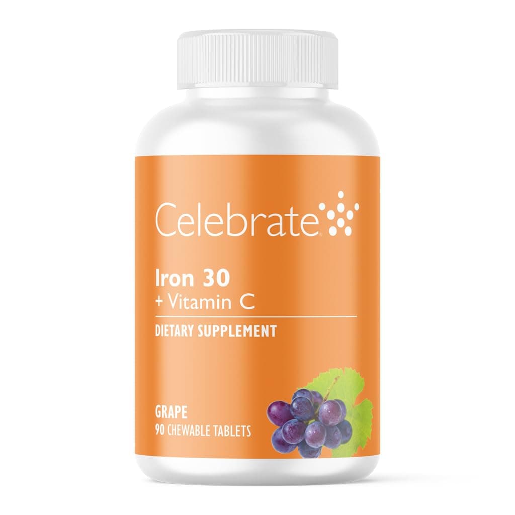 Iron 30 Iron with Vitamin C Chewables, Grape, 90 ct