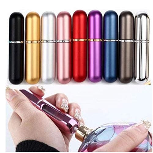 Urdhva Retail Portable 6ml Refillable Perfume Atomizer Empty Bottle Pump Scent Spray (SILVER COLOR - 1 PIECE)