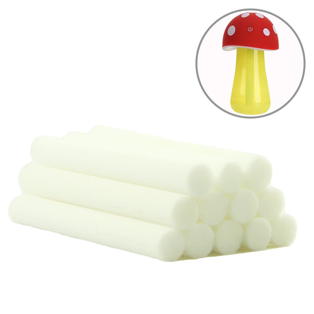 ZELAF Mushroom Humidifier Filter, [SGS Cert.] 12 Pack 5.2 x 0.27inch Replacement Sponge Wick Filters for Mushroom Diffuser, Aromatherapy Diffuser, Air Humidifier, Air Purifier, Essential Oil and More