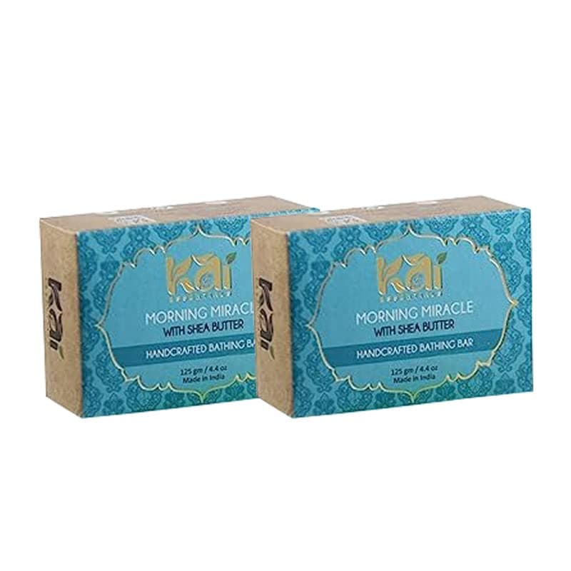 Kai Essentials Morning Miracle Handmade Soap | Bathing Bar Enriched with Shea Butter & Essential Oils, 125g | Pack Of 2 |
