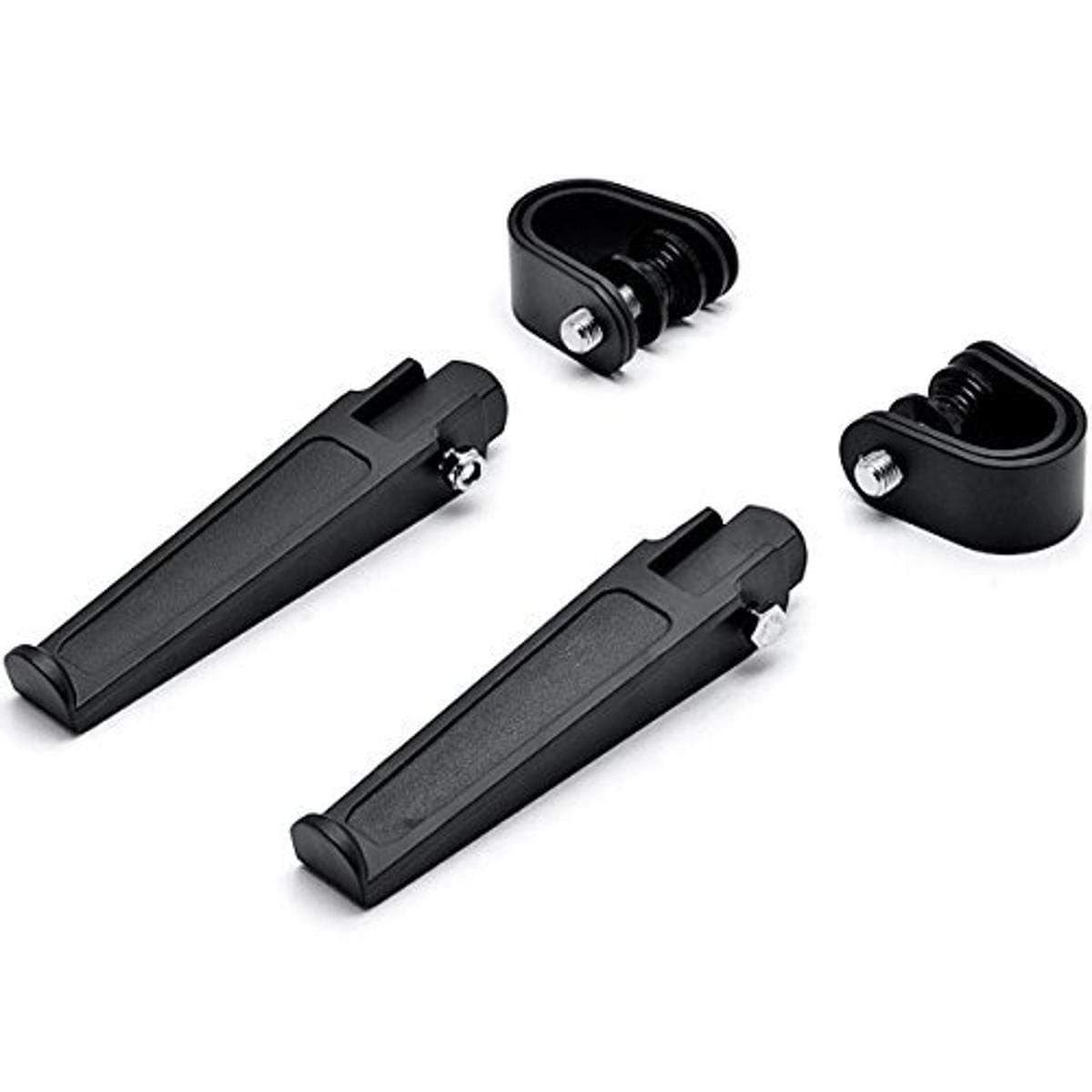 Krator KM012-B Black Foot Peg (Anti-Vibrate Engine Guard w/Clamps for Harley Softail Touring)