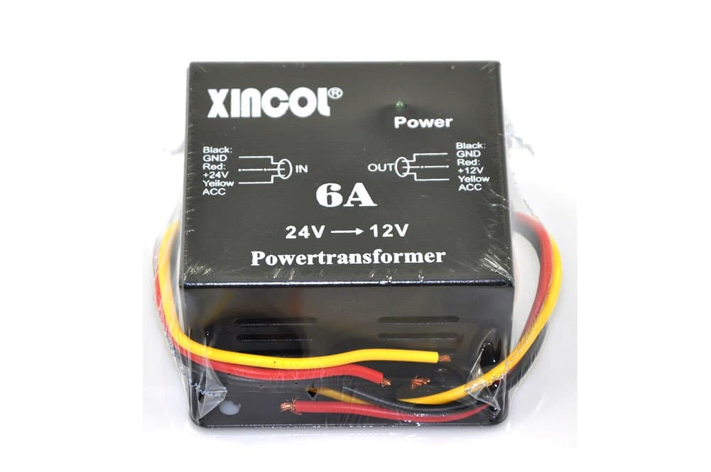 XINCOL Compact and High-efficient DC 24V to 12V 6A 72W Volts Reducer Step-down Buck Converter Transformer with Full Protections Memory RAM Wire