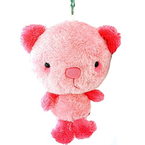 Gift from Thailand Keychain Bear Two Tone Light Pink Dark Pink Size 5 Inch