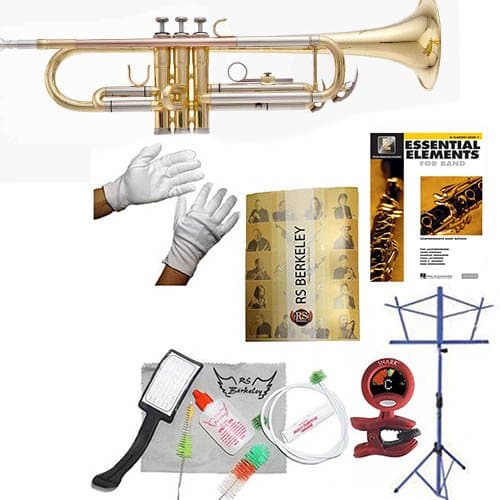 RS Berkeley tp6541 Elite Series Bb Trumpet with case & Bonus RSB MEGA PACK w/Essential Elements Book