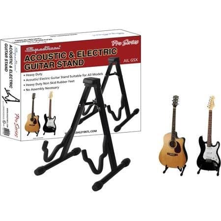 Road Ready Sturdy Universal Guitar Stand, Black