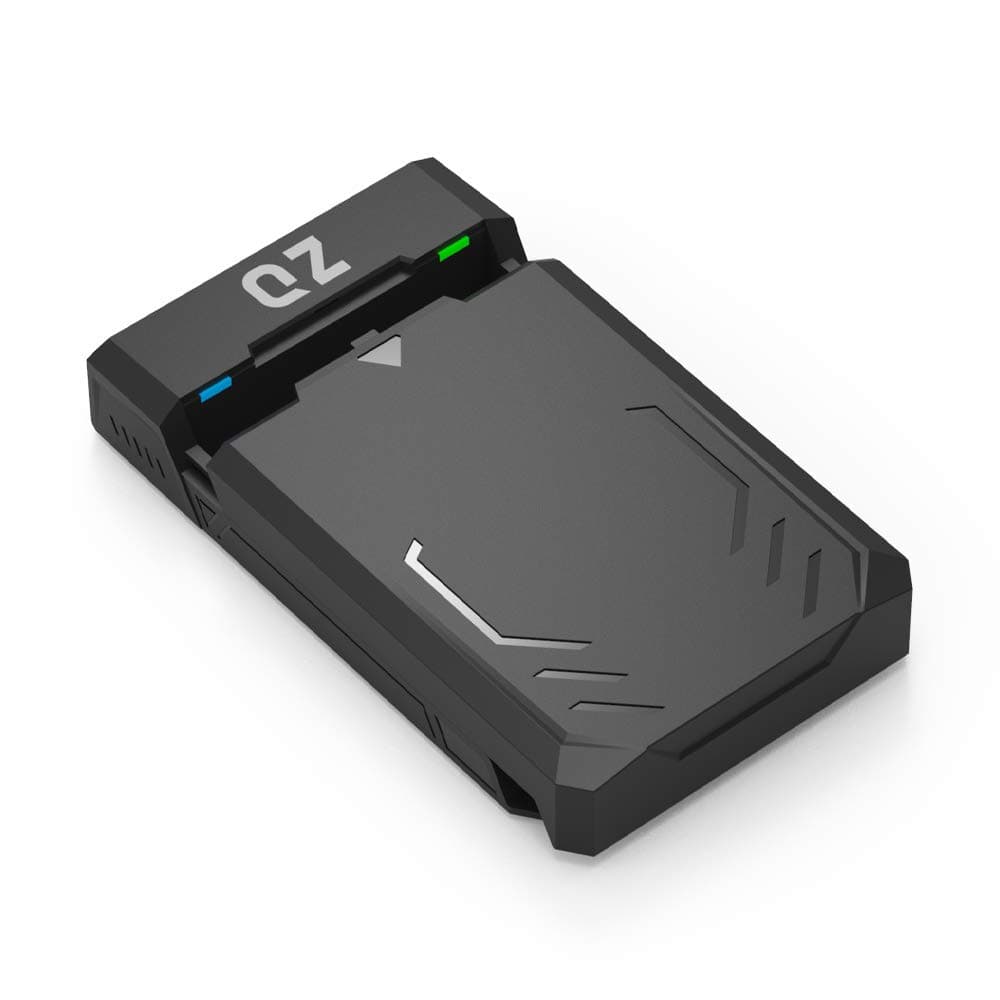 QZ SATA to USB 3.1 Hard Disk External Enclosure Case for 3.5 inch/2.5 inch HDD/SSD, 3.5 inch Hard Disk Case, HDD Casing, Black