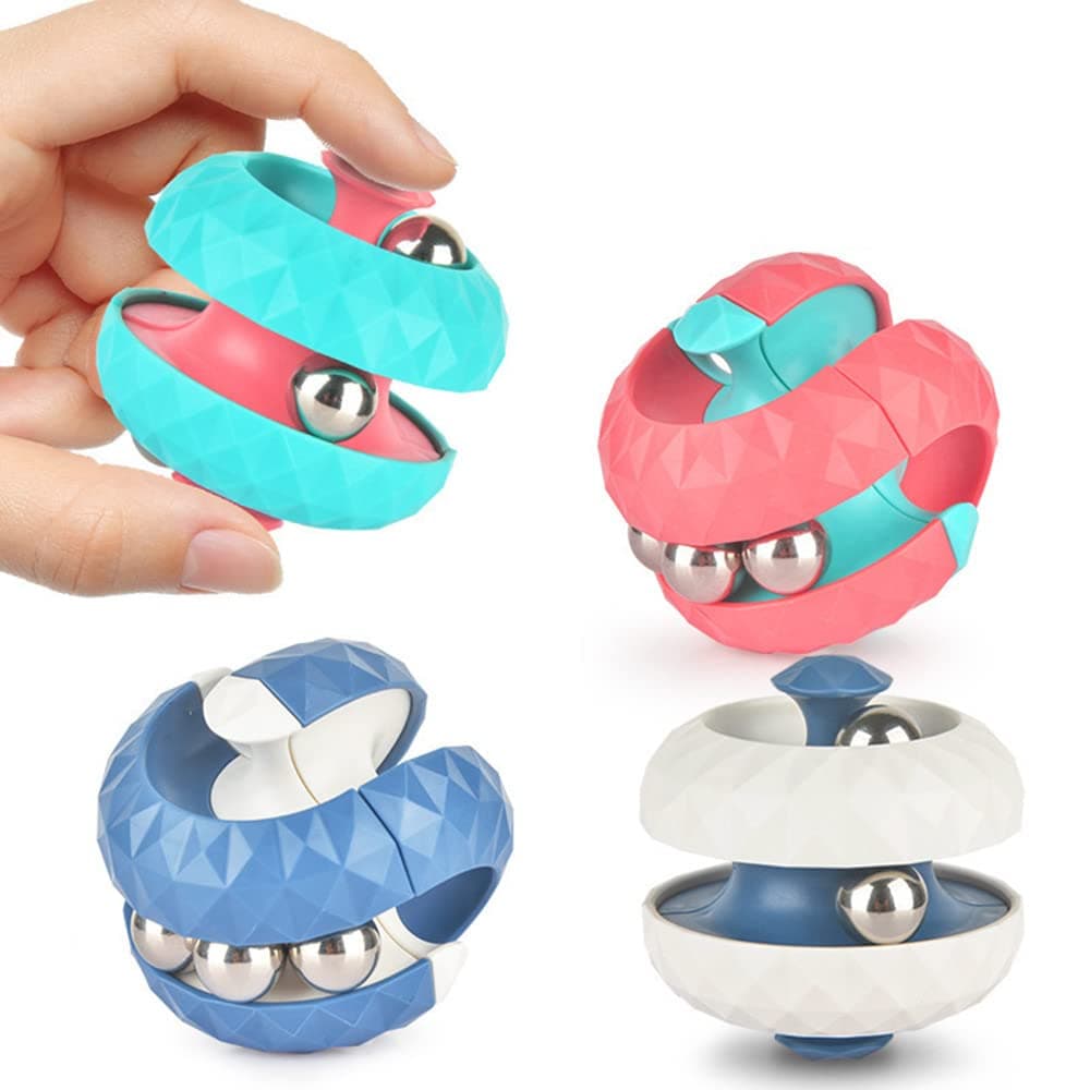 Diy Home 4 Pack Orbit Ball Toy, Fidget Cube Puzzle Spinning Toy,Creative Decompression Toys Fidgets Novel Gyro Game Anti-Anxiety For Kids Adults