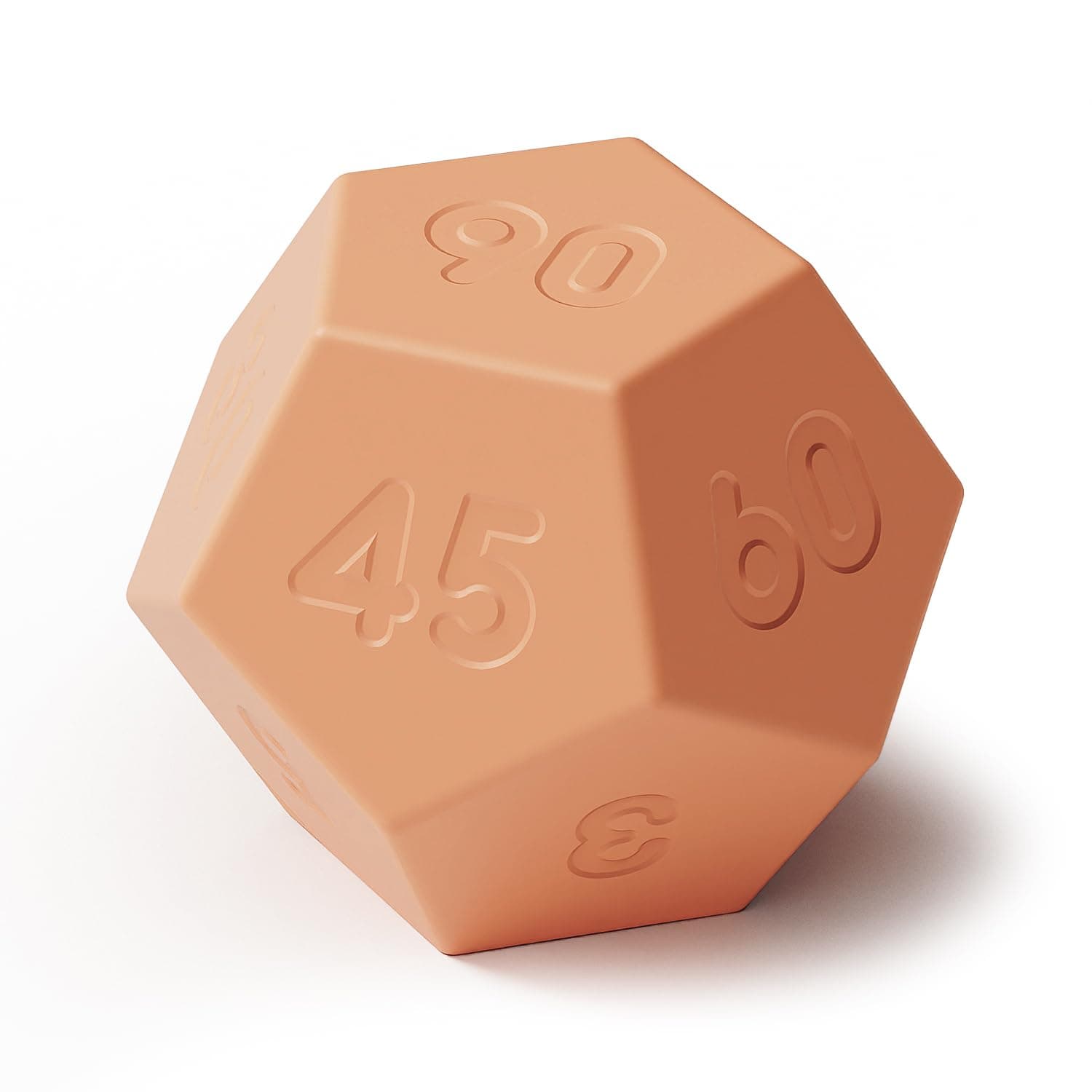 mooas Dodecagon Time Ball Rechargeable Mini Timer (Sand Peach), 11 Preset Times, Desk Productivity & Workout Timer, Sound/Vibrate/Mute, Easy to Use