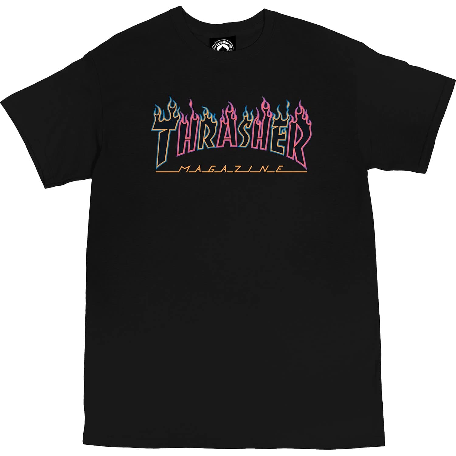 ThrasherDouble Flame NEON SS Tshirt XL-Black