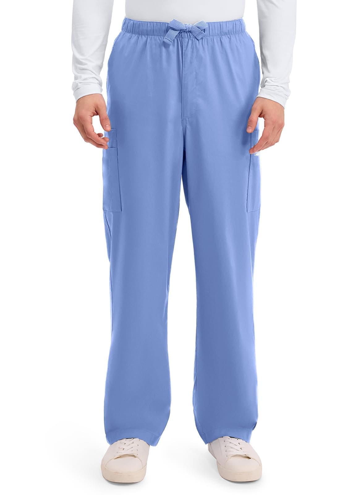 Cherokee Scrub Pants for Men Cargo Nursing Bottom with Zip Fly, 7 Pockets, Elastic Waist & 2-Way Stretch Fabric – 4243