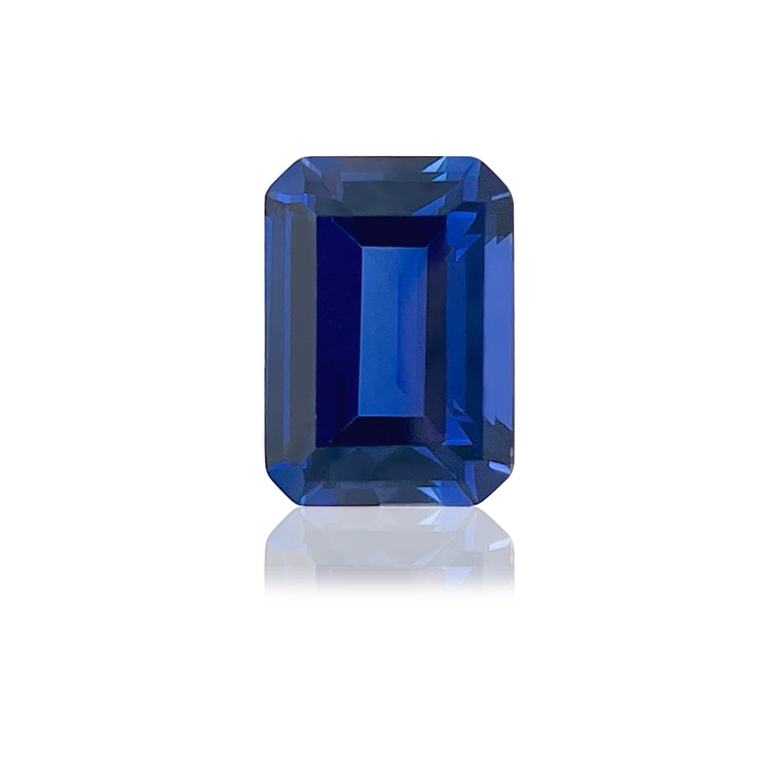 Emerald-Cut Loose Synthetic Sapphire