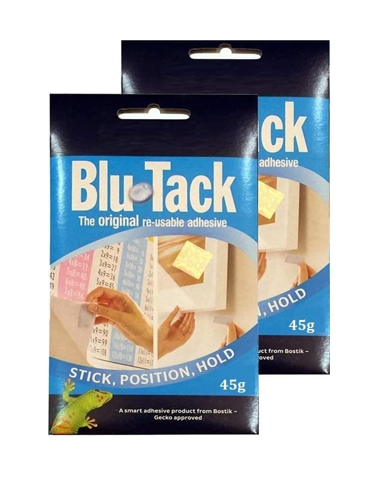 Lucky Blu Tack, Multipurpose Reusable Adhesive, Clean, Safe & Easy to Use, Non-Toxic, Handy (Size-45grams) Pack of 2