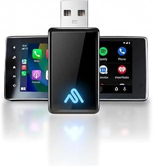 Wireless CarPlay Adapter for iPhone & Android Auto – Plug & Play, Fast Auto-Connect, Compatible with Factory Wired CarPlay, Stable Dual-Band Connection – AutoSky WUA-8PRO