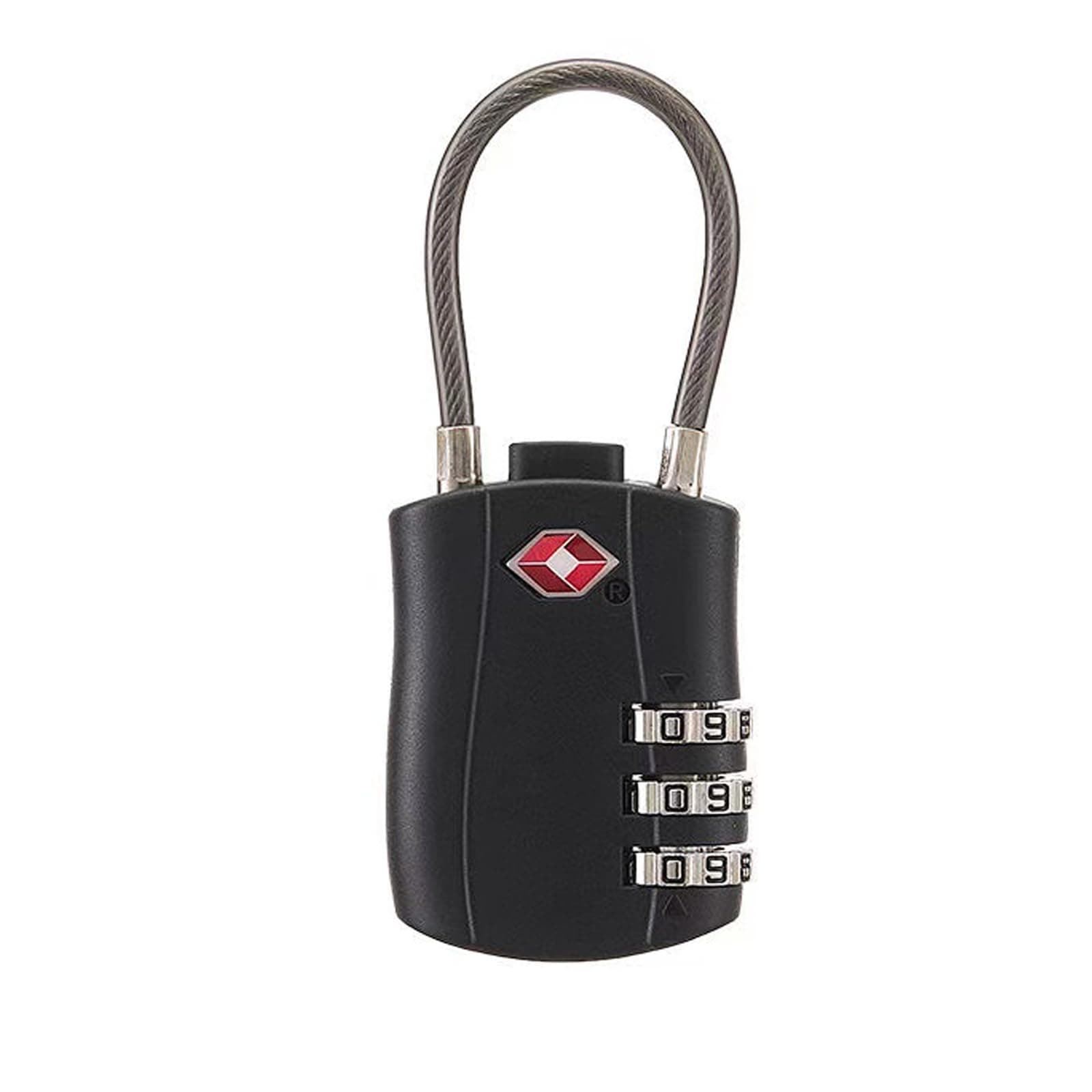 TSA Approved Cable Luggage Locks for Laptop Backpack, Re-settable Combination,Black