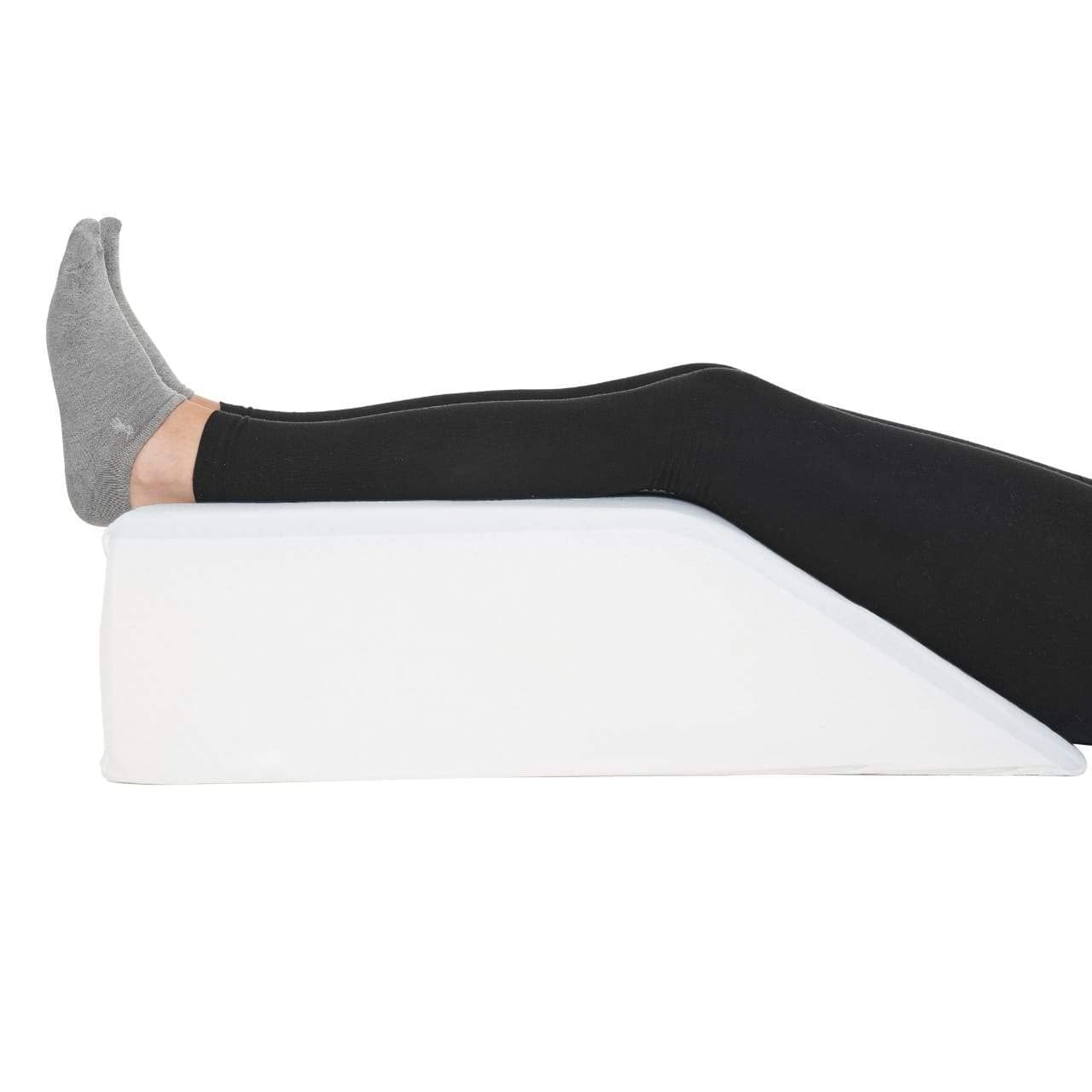 Leg Elevation Pillow - Cooling Gel Memory Foam Top, High-Density Leg Rest Elevating Foam Wedge- Relieves and Recovers Foot and Ankle Injury, Leg, Hip and Knee Pain, Improves Blood Circulation