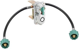 RecPro RV Propane Gas Regulator 2-Stage Auto Changeover | 11.5" Pigtail Hose Connector | 250 PSI | 287,500 BTU | Mounting Bracket & Cover | For RVs, Vans & Trailers