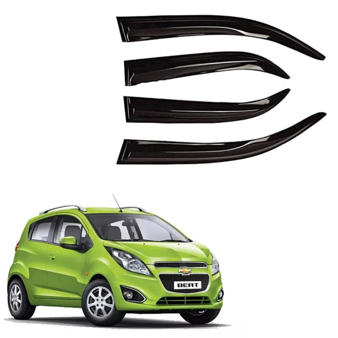 Auto Royal Unbreakable Car Window Door Visor/Rain Guard/Wind Deflector Compatible for (Chevrolet Beat)