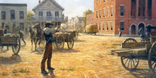 Andy Thomas - Wild Bill Hickok vs Dave Tutt Signed Open Edition on Paper