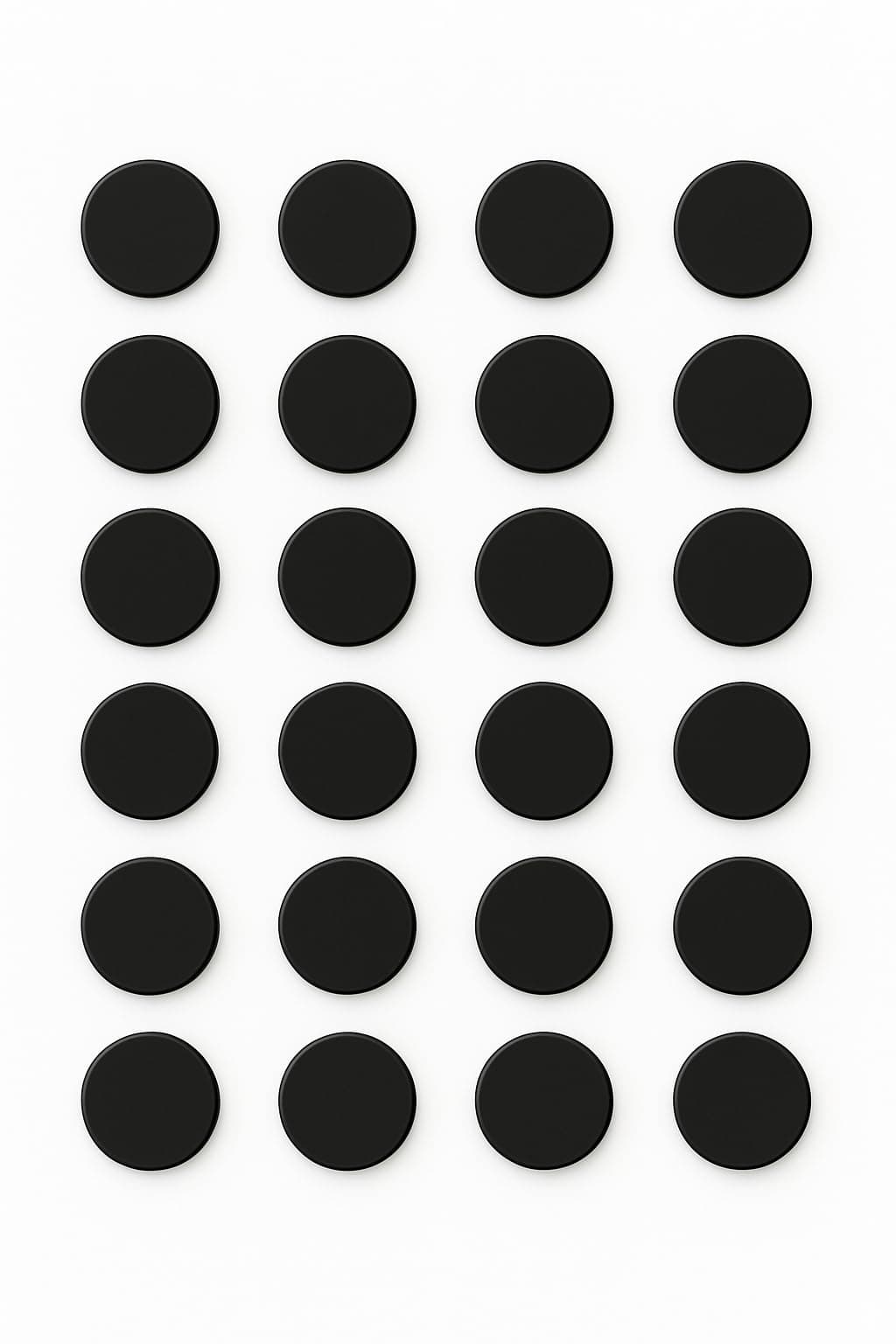 Scribble 30mm Round Whiteboard Magnets – 24 Pack Colourful Office Magnets for Classrooms, Meeting Rooms & Lockers (Black)