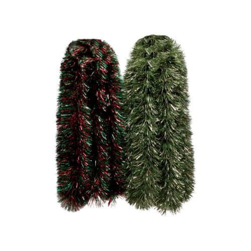 Dyno Tinsel Garland 9' L Red / Green