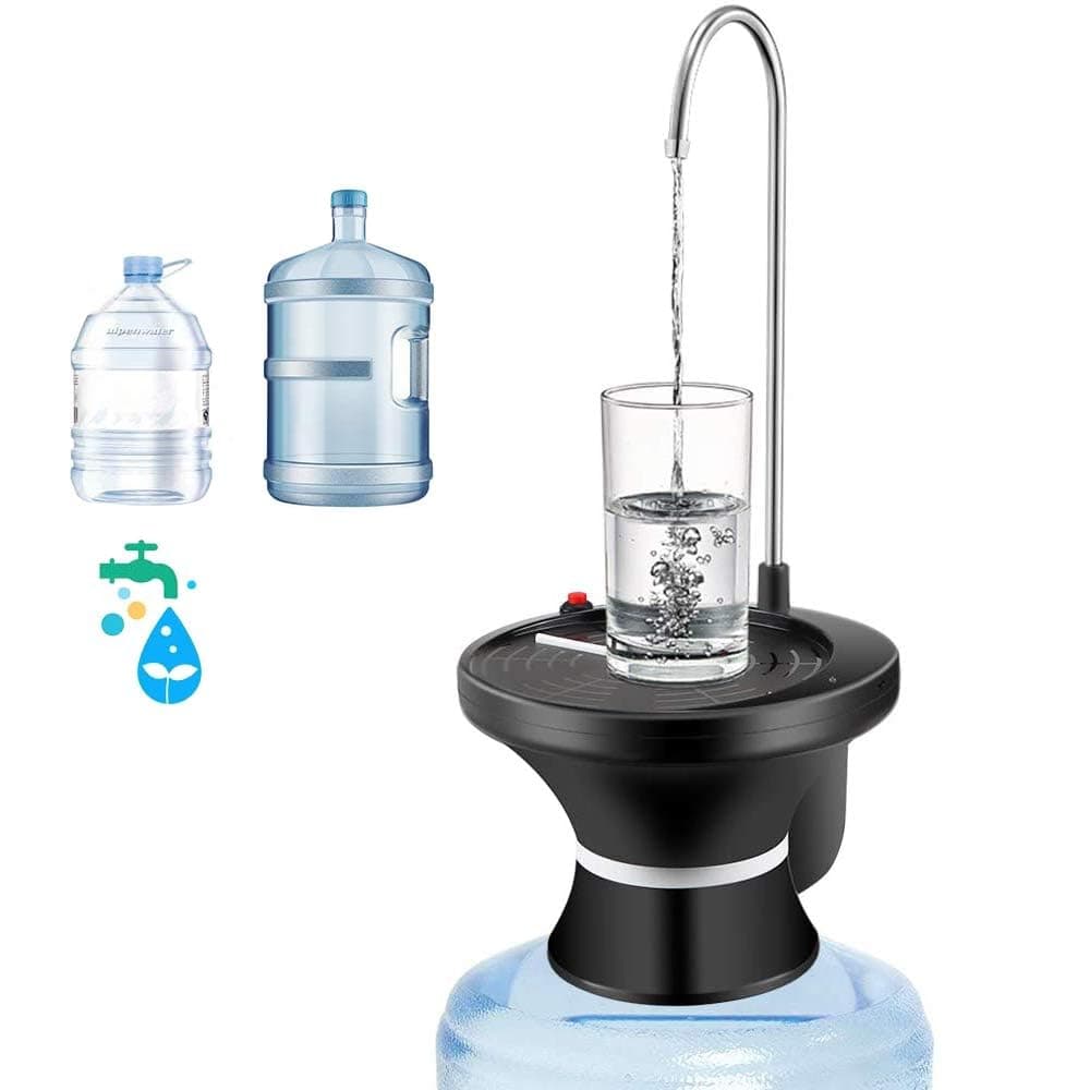 Drinking Water Dispenser Pump, Automatic Electric Drinking Water Bottle Pump for 2-5 Gallon Water Jugs, USB Rechargeable with 2 Switch Control, Stable and Portable for Home, Kitchen, Office, Camping