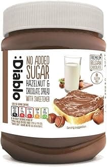 :Diablo Hazelnut & Chocolate Spread, No Added Sugar, With Sweetener, Premium Belgian Chocolate, Gluten Free, 350g