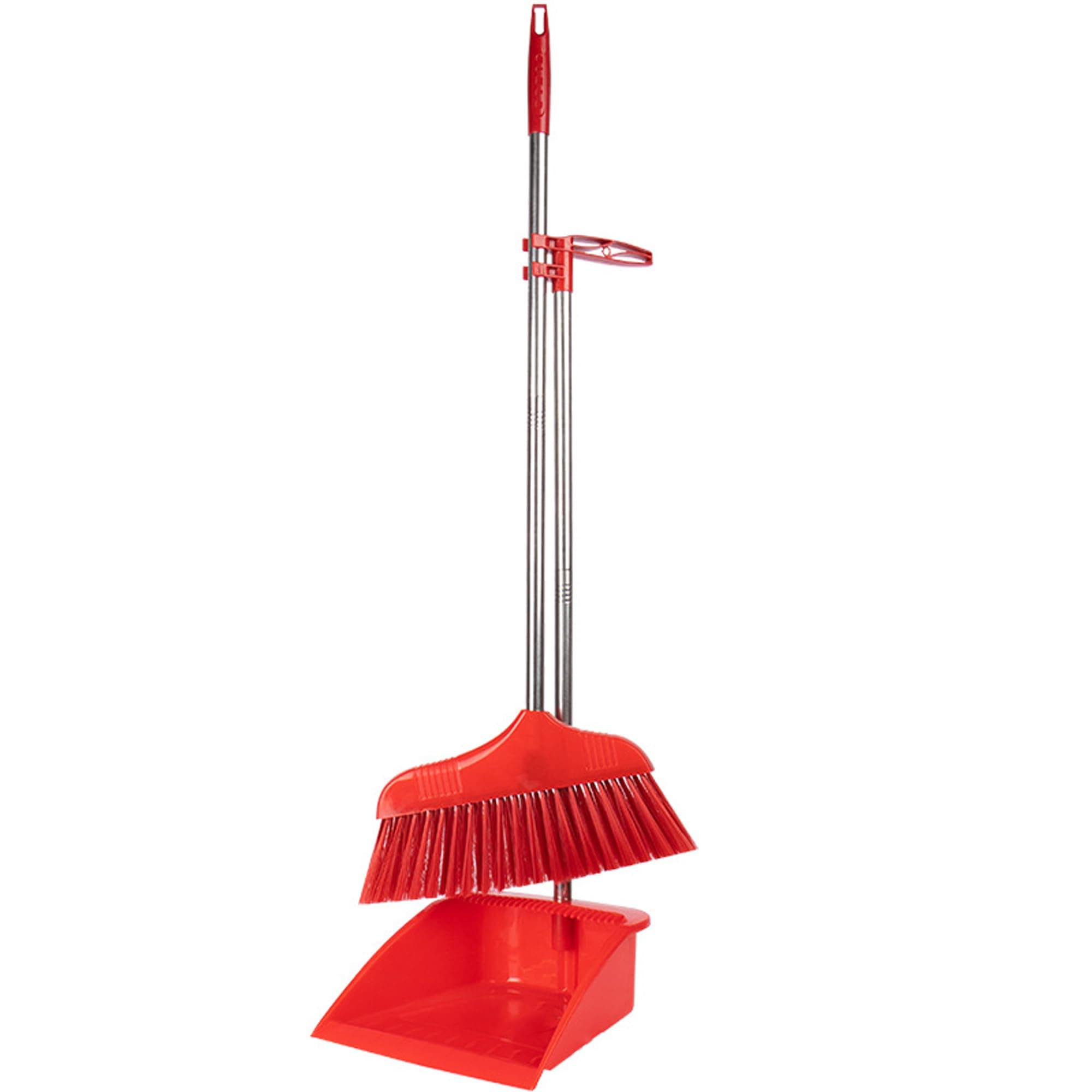 Sulfar Long Handle Broom and Dustpan Set, Standing Upright Design, Lightweight & Durable, Ideal for Home, Kitchen & Office Floor Cleaning – Pack of 1