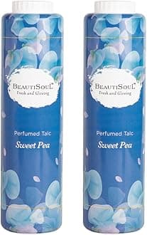 Beautisoul Sweet Pea Scented Talcum Powder | IFRA Certified Fragrance | Talcum Powder Combo Offer 300gm + 300gm (Pack of 2)
