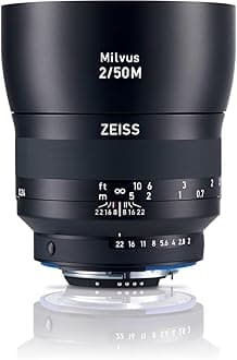 ZEISS Milvus 50mm f/2 Full Frame Camera Lens for Nikon F-Mount ZF.2, Black