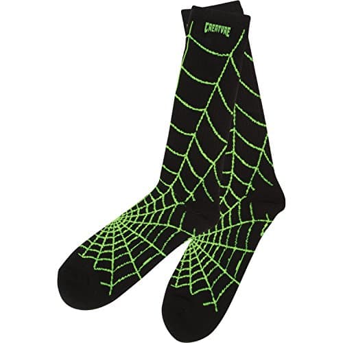 Creature Skateboards Webbers Black / Green Crew Socks - One size fits most