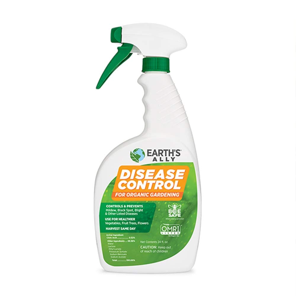 Earth's Ally Disease Control for Plants Ready-to-Use 24 oz | Fungicide Spray Treatment for Powdery Mildew, Blight, Black Spot, Fungus - Use for Plant & Rose Diseases & More