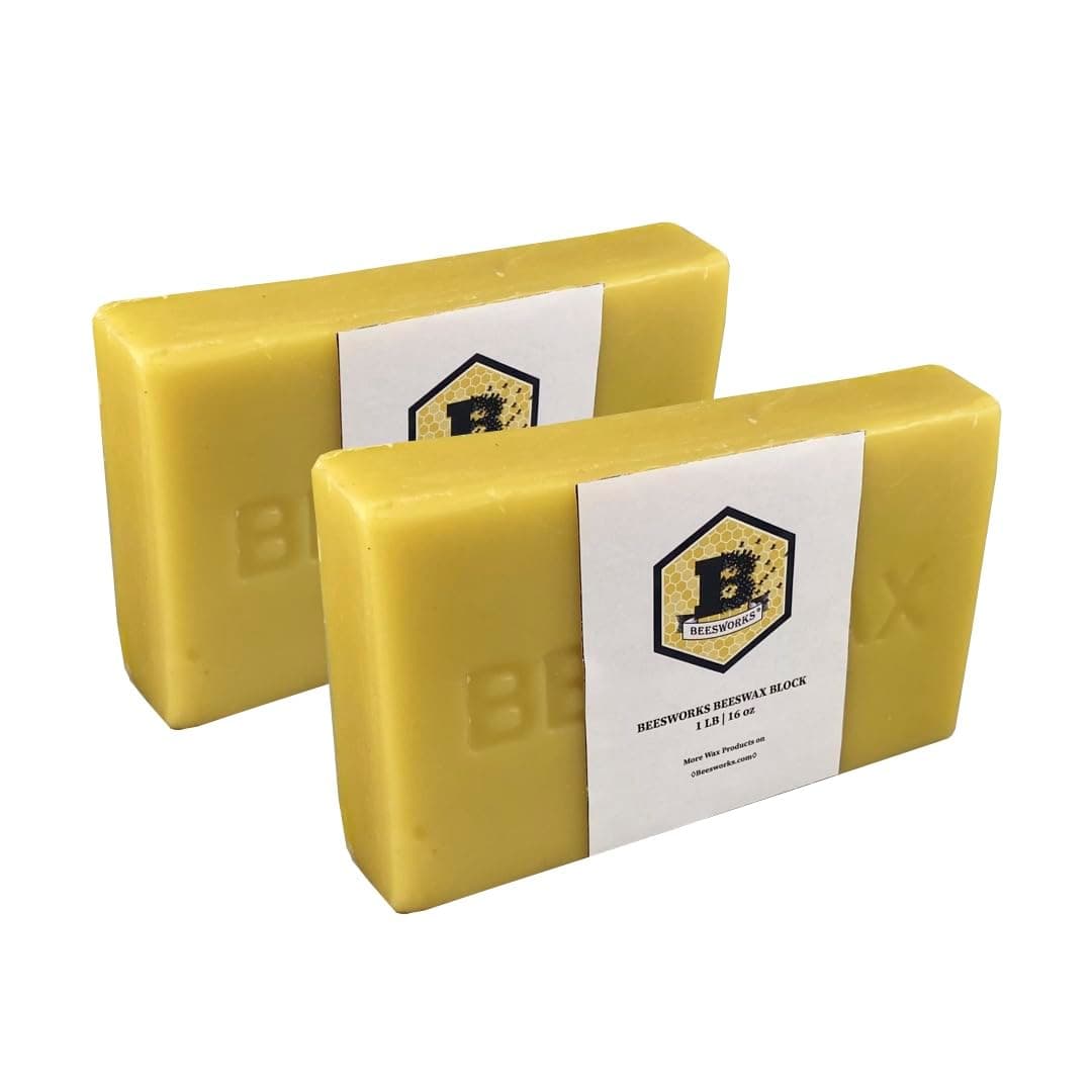 2 Pack-Yellow Beeswax Bars 1LB - (2 LBS Total) - 100% Pure, Cosmetic Grade…
