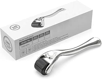 Derma Roller for Beard - Diougens Lee 540 Titanium Microneedling Roller for Face Body - with Storage Case